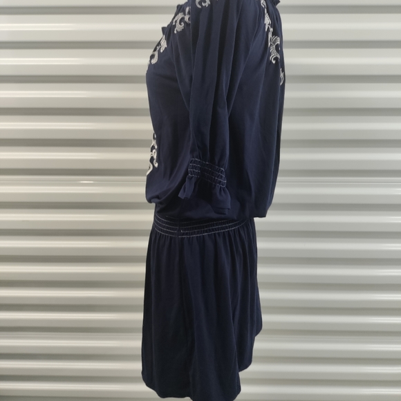 Ariat | Smocked Ruffle Dress W/ Western Embroidery Detail Women's Size Small - Picture 12 of 15